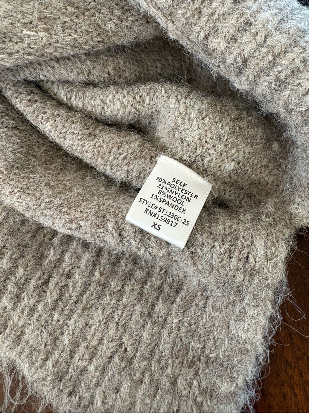 Altar'd State Taupe & Navy Fair Isle Crewneck Sweater - Picture 7 of 7